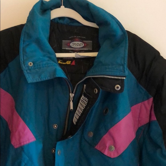 vintage spyder blue purple ski jacket large - Picture 2 of 5
